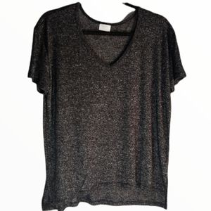 Abound V-neck charcoal top